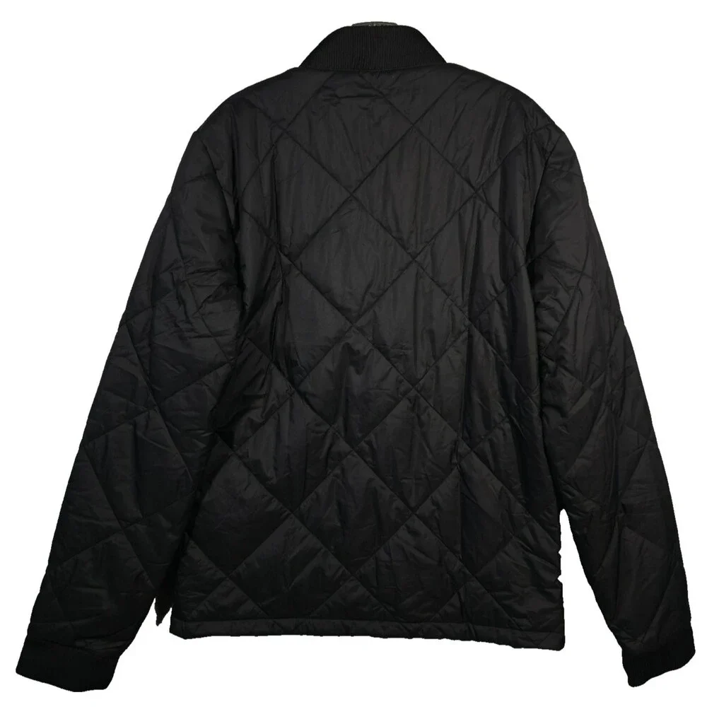Tentree Mens Small Black Diamond Padded Bomber Jacket